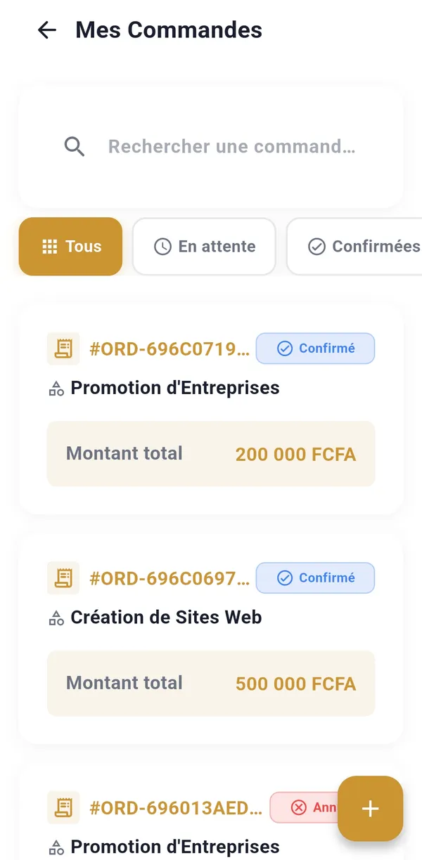 TeckTics Vie, orders